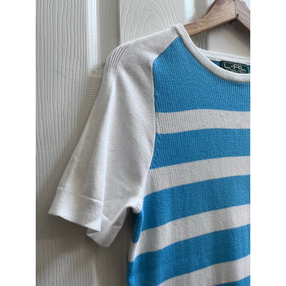 Vintage Lauren Ralph Lauren Active Knit Short Sleeve Sweater Top Medium - Picture 2 of 12